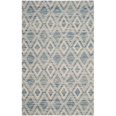 Safavieh 2 ft. 3 in. x 12 ft. Marbella Rectangle Flat Weave Rug Dark Blue & Ivory MRB312D-212